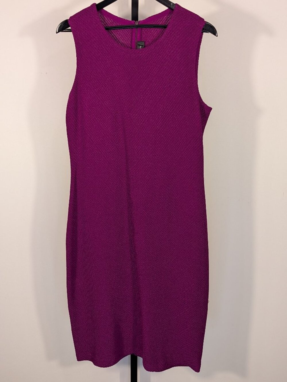 St. John Wool Knit Sleeveless Dress | Vintage | Magenta | Sz 12
